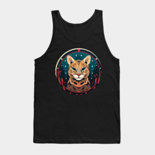Ocelot in Ornament, Love Cats Tank Top