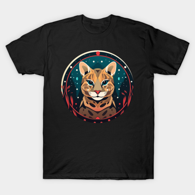 Ocelot in Ornament, Love Cats T-Shirt by logiamerch