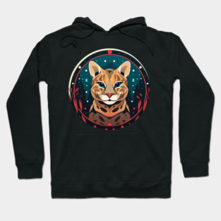 Ocelot in Ornament, Love Cats Hoodie