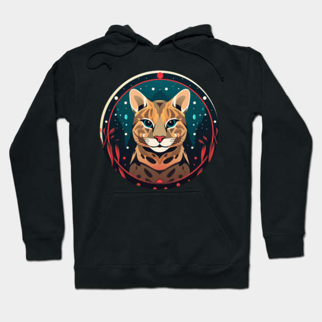 Ocelot in Ornament, Love Cats Hoodie by logiamerch