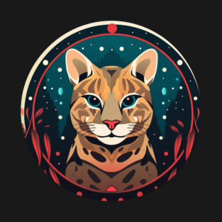 Ocelot in Ornament, Love Cats T-Shirt