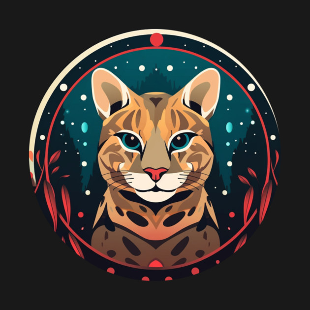 Ocelot in Ornament, Love Cats by logiamerch