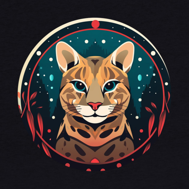 Ocelot in Ornament, Love Cats by logiamerch