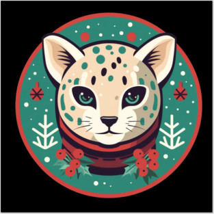 Ocelot in Ornament, Love Cats Posters and Art