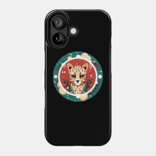 Ocelot in Ornament, Love Cats Phone Case