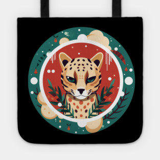 Ocelot in Ornament, Love Cats Tote