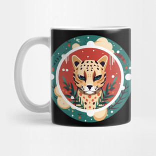 Ocelot in Ornament, Love Cats Mug