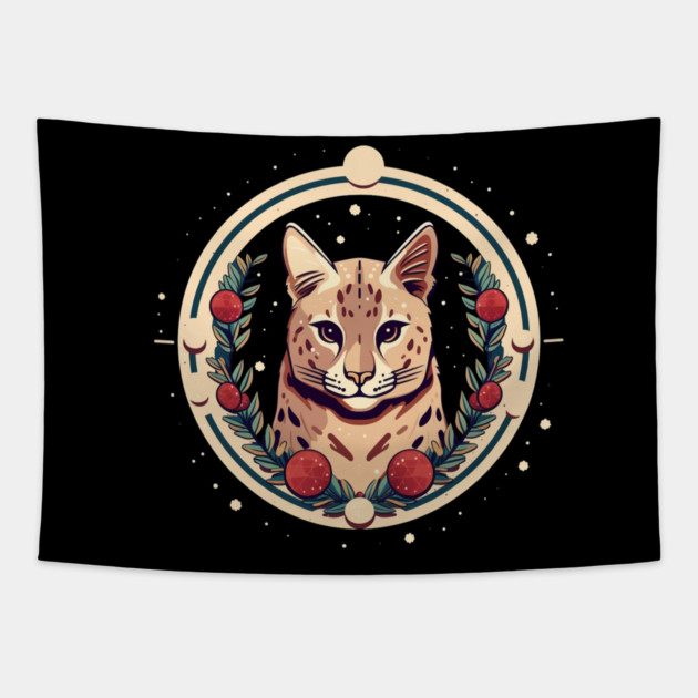Ocelot in Ornament, Love Cats Tapestry by logiamerch