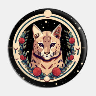 Ocelot in Ornament, Love Cats Pin