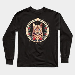 Ocelot in Ornament, Love Cats Long Sleeve T-Shirt