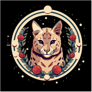 Ocelot in Ornament, Love Cats Posters and Art