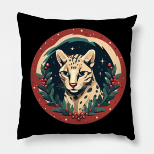 Ocelot in Ornament, Love Cats Pillow