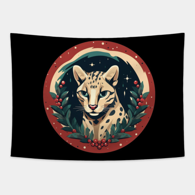 Ocelot in Ornament, Love Cats Tapestry by logiamerch