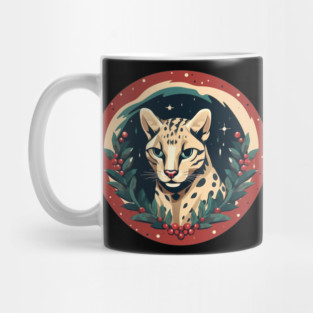 Ocelot in Ornament, Love Cats Mug