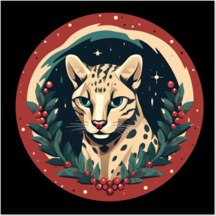 Ocelot in Ornament, Love Cats Posters and Art