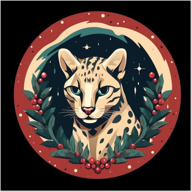 Ocelot in Ornament, Love Cats Wall Art by logiamerch