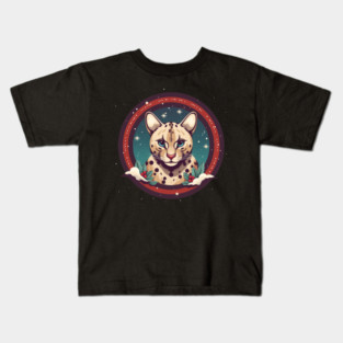 Ocelot in Ornament, Love Cats Kids T-Shirt