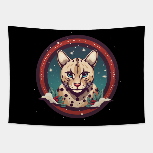 Ocelot in Ornament, Love Cats Tapestry by logiamerch