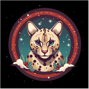 Ocelot in Ornament, Love Cats Posters and Art