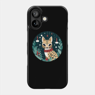 Ocelot in Ornament, Love Cats Phone Case