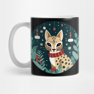 Ocelot in Ornament, Love Cats Mug