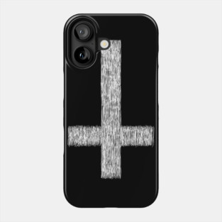 Inverted Cross - Scribble Phone Case