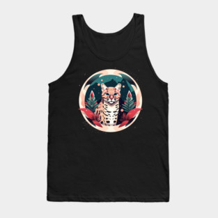 Ocelot in Ornament, Love Cats Tank Top