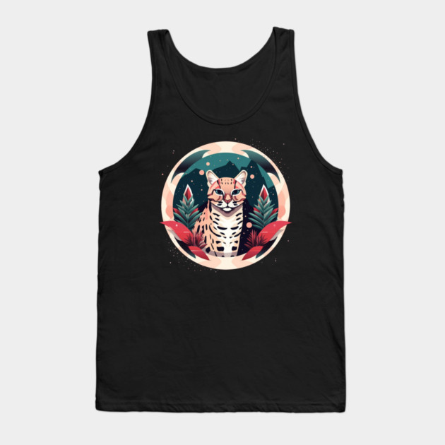 Ocelot in Ornament, Love Cats Tank Top by logiamerch