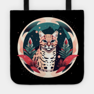 Ocelot in Ornament, Love Cats Tote