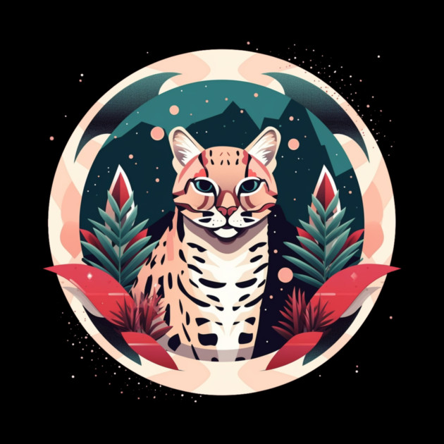 Ocelot in Ornament, Love Cats by logiamerch