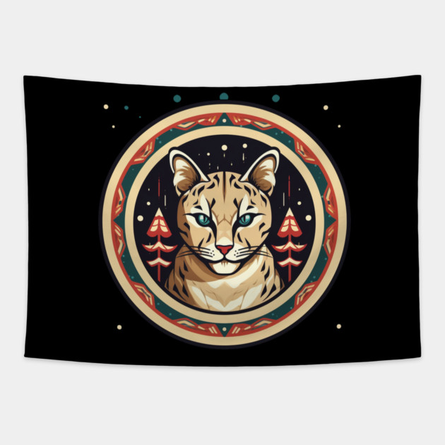 Ocelot in Ornament, Love Cats Tapestry by logiamerch
