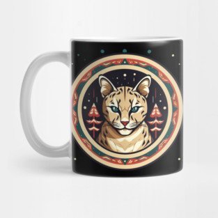Ocelot in Ornament, Love Cats Mug