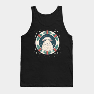 Sheep in Ornament, Love Farm Animals Tank Top