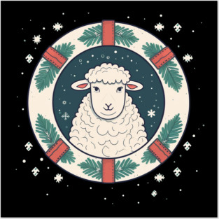 Sheep in Ornament, Love Farm Animals Posters and Art