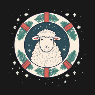 Sheep in Ornament, Love Farm Animals T-Shirt