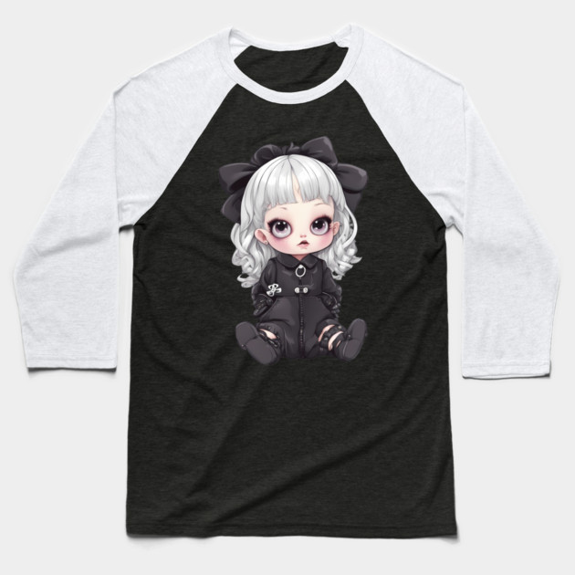 Kawaii Goth Baseball T-Shirt by animegirlnft