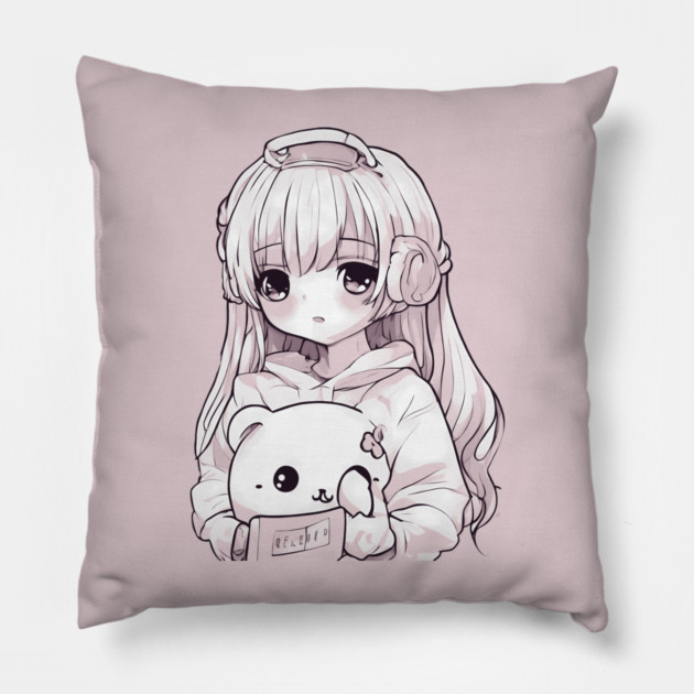 Kawaii Anime Girlfriend Pillow by animegirlnft