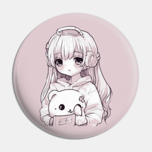 Kawaii Anime Girlfriend Pin