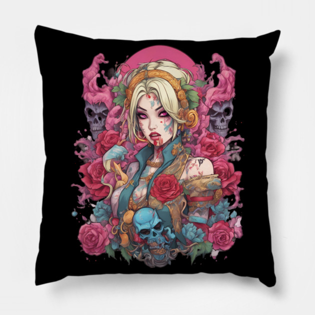 Hard Core Pillow by animegirlnft