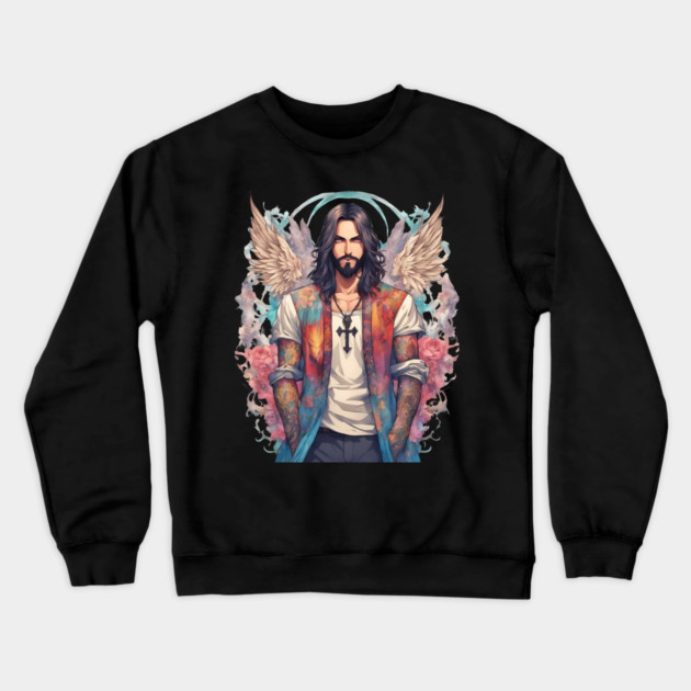 Black Jesus Crewneck Sweatshirt by animegirlnft