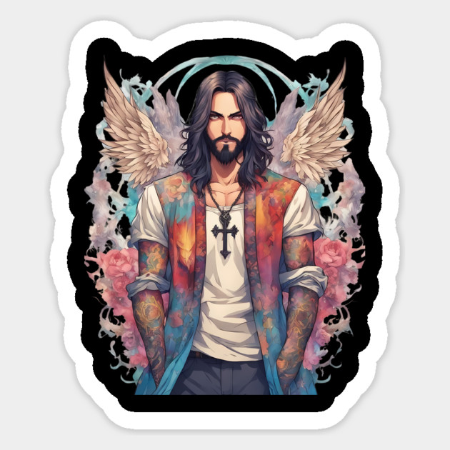 Black Jesus Sticker by animegirlnft