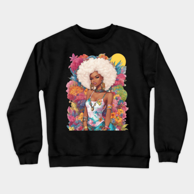 Afro Latina Crewneck Sweatshirt by animegirlnft