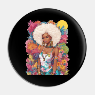 Afro Latina Pin