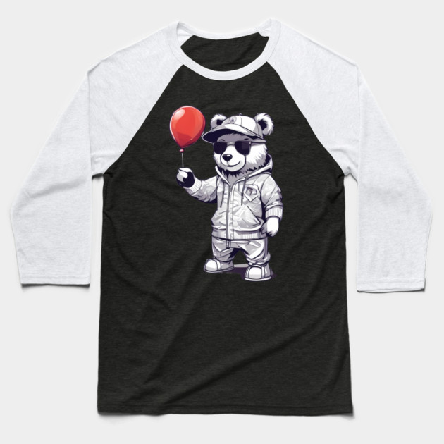 Red Balloon Baseball T-Shirt by animegirlnft
