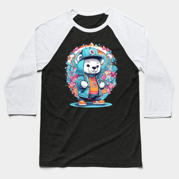 DJ Bear Baseball T-Shirt by animegirlnft