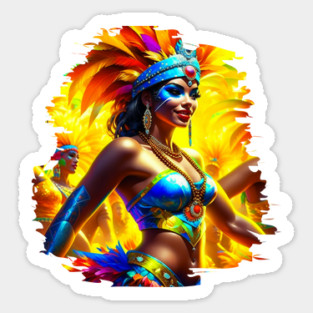 Brazilian Carnival Dancer Sticker
