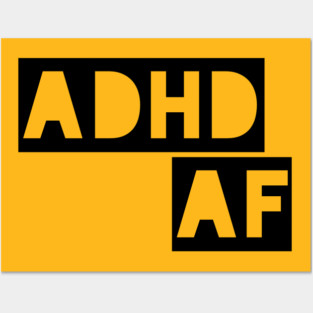 ADHD typographic design Posters and Art