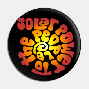 Solar Power to the People Word Art Pin
