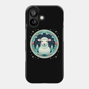Sheep in Ornament, Love Farm Animals Phone Case
