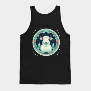 Sheep in Ornament, Love Farm Animals Tank Top